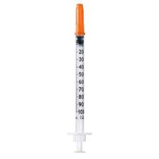 INSULIN SYRINGE 1ML/100IU(ORANGE) *100