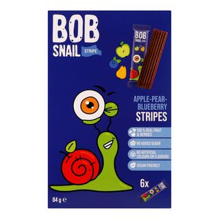 Bob Snail Tiras 100% Fruta Maçã, Pêra e Mirtilo 6x14g