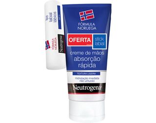 CREME NEUTROGENA MÃOS TEXTURA LIGEIRA 75ML COM OFERTA STIK LABIAL