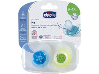 CHUPETA PHYSIO AIR CHICCO SILICONE AZUL 6-16MESES 2UN
