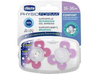 CHUPETA COMFORT CHICCO SILICONE ROSA 16-36MESES 2UN