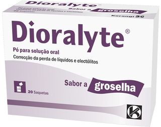 PÓ DIORALYTE SOLUÇÃO ORAL GROSELHA SAQUETAS 20UN