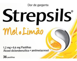 PASTILHAS STREPSILS MEL E LIMÃO 36UN