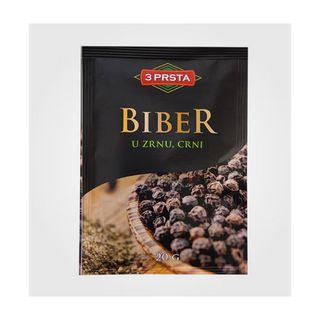 3 PRSTA BIBER MLJEVENI CRNI 20G