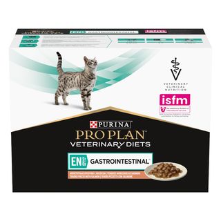 Pro Plan Veterinary Diets Feline Gastrointestinal Salmão em Molho saquetas para gatos - Multipack 10 [PRO12507932]