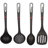 Tefal Ingenio Noir Set De 4 Noir (Louche, Ecumoire, Cuillère Et Spatule)