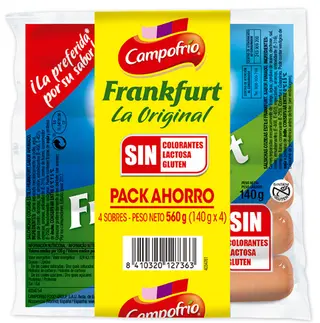 Campofrio Salchicha Frankfurt Pack4X140G