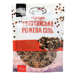 Сіль Любисток Гімалайська рожева із сумішшю перців крупна 250г м/у