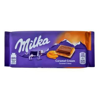 Milka fourrée au Caramel et Crème
