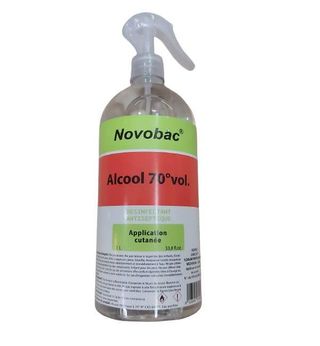 Alcool Désinfectant 70° Liquide Spray 1L NOVOBAC