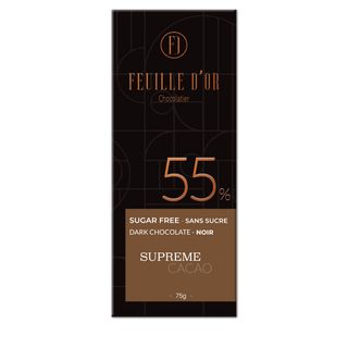 Tablette de chocolats Noir 55% - SANS SUCRE