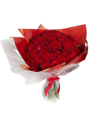 Bouquet de 80 roses rouges