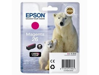 Cartuccia Epson Magenta 26 Per Xp510 Xp520 Xp600 Xp605 Xp610 Xp615 Xp620 Xp625 Xp700 Xp710 Xp720 Xp800 Xp810 Xp-820 - Crtepst26134022