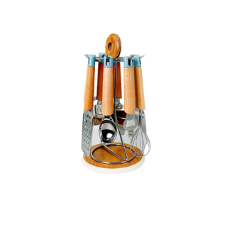 SET USTENSILE DE CUISINE MANCHE INOX BAMBOU MARINA REF 0321295