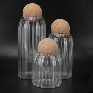 BOCAL ACRYLIC TRANSAPRENT GF COUVERCLE ROND BAMBOU REF 0321326