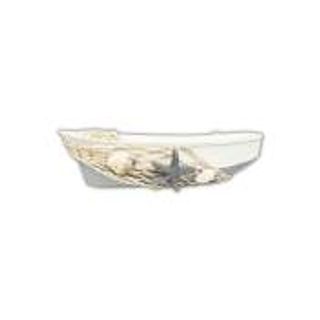 MINI BATEAU DE PECHE BLANC DECORATIF réf 0321415