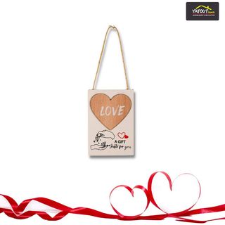 DECO MURAL LOVA AVEC COEUR + CORDE