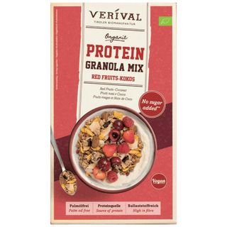 VERIVAL organic granola protein crveno voæe kokos 300 GR