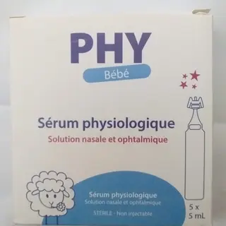 Phy Serum Physiologique Nasale Et Ophtalmique Bebe 5*5mlقطرات للأنف والعين