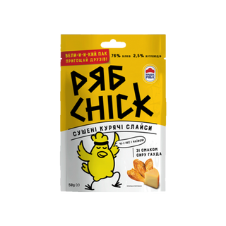 Слайси 50 г РЯБСHICK з філе курячого сушені зі смаком сиру Гауда м/уп