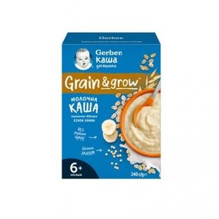 Каша 240г Gerber молочна пшенично-вівсяна з кіноа та бананом к/уп