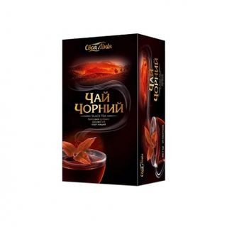Чай (50 ф/п х 2 г) Своя Лінія чорний байховий дрібний гатунок вищий з ярликом к/уп