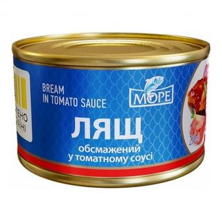 Консерви 230 г Море Лящ обсмажений у томатному соусі з/б