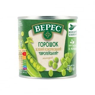 Гoрoшoк зелений 420 г Верес Європейський з/б