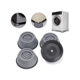 Gray Anti-Vibration Washing Machine Shock Pads, 4 Pieces