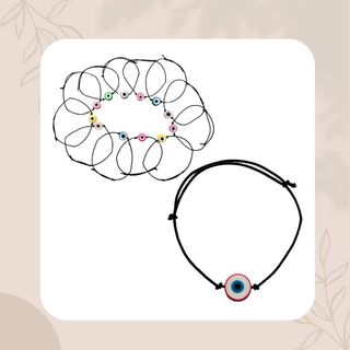 Bracelet fil Oeil multicolore