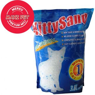 KITTY SAND Nisip silicat pentru pisici, absorbant - 7,6 L