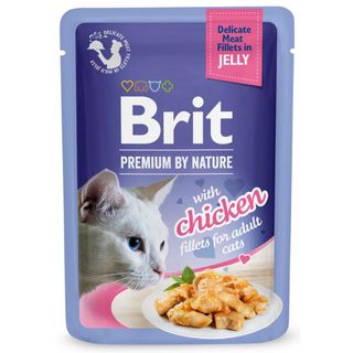Karma dla dorosłych kotów Brit Premium Chicken, 85 g