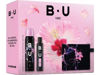 Coffret de Perfume B.U. Eau de Toilette Vibe 50 ml - Desodorante Spray - Bolsa