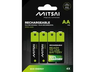 Pilhas Recarregáveis MITSAI AA Rtu 2100 Mah X4
