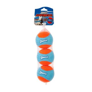 Chuckit - Oui. Pack de boules amphibies, 3 Blue-Orange