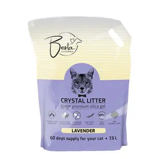 Besta Crystal Litter Lavanda 7.5 l - silikonski pijesak