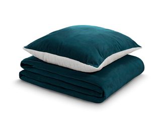 Set din cuvertura si perna Warm Hug (200x200). Culoare: verde