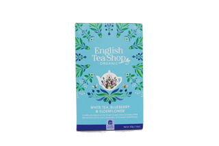 ENGLISH TEA SHOP organic čaj white tea, blueberry and elderflower 20 KOM | 680275039846