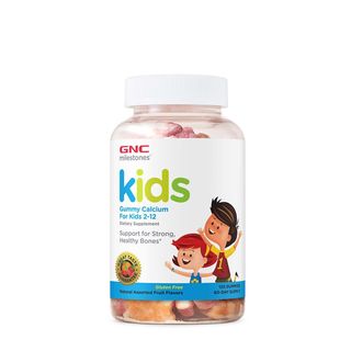 Gnc Milestones Kids Calcium Gummy, Calciu Pentru Copii 2-12 Ani, Cu Aroma De Fructe, 120 Jeleuri 