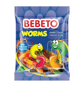 Bebeto Gummy Candy Worms 80G