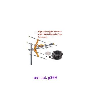 High-Gain Digital TV Antenna with 10M Cable