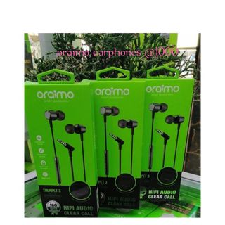 Oraimo Trumpet 3 Black Earphones, HIFI Audio