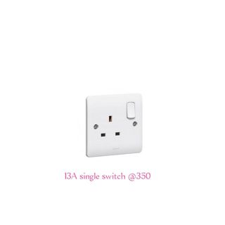 13A Single Switch White, Price: 350