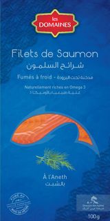 Saumon fumé à l'aneth LES DOMAINES  - 100g
