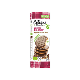 CELIANE BISCUITS AUX GRAINES NAPPES CHOCOLAIT AU LAIT 150G