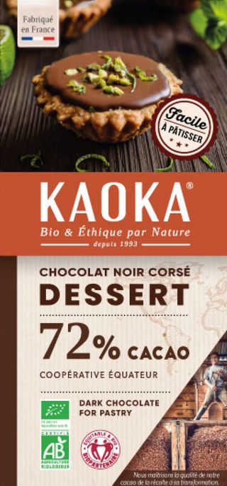 KAOKA DESSERT TAB CHOCOLAT NOIR CORSE 72% 200G