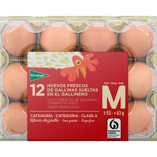 El Corte Ingles Huevos De Gallinas Sueltas En El Gallinero CategorãA A Clase M Estuche 12 Unidades