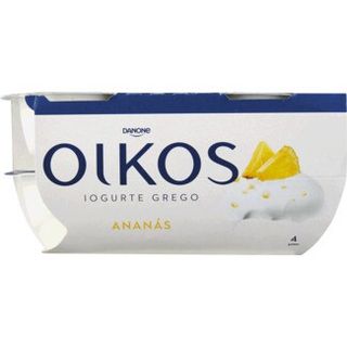 Danone Oikos Iogurte Grego 100% Natural com Pedaços de Ananás Pack 4 embalagem 110 g - 18820203299