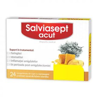 Zdrovit Salviasept Acut 24 Comprimate De Supt + 20%