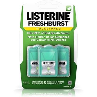 LISTERINE FreshBurst Mint Breath Strips, 72 Pack